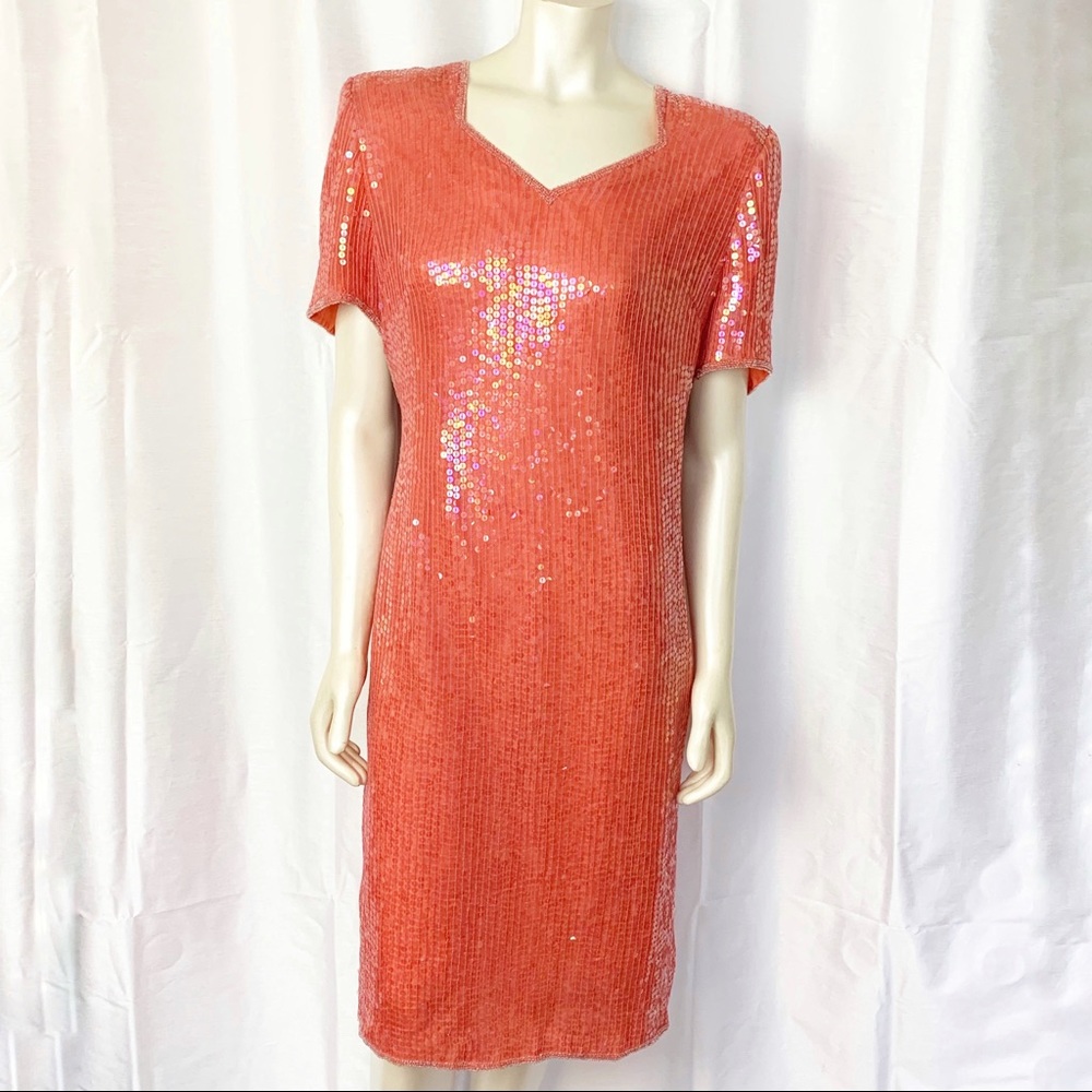 Vintage Jean for Joseph Le Bon Sequin Sheath Dress